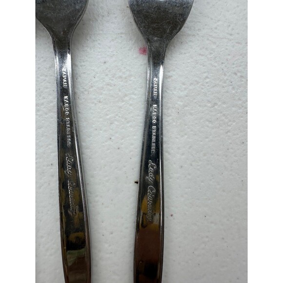 Vtg Nasco Japan Lady Charming Stainless Steel 6 Knives 3 Salad Forks Flatware - Picture 3 of 5